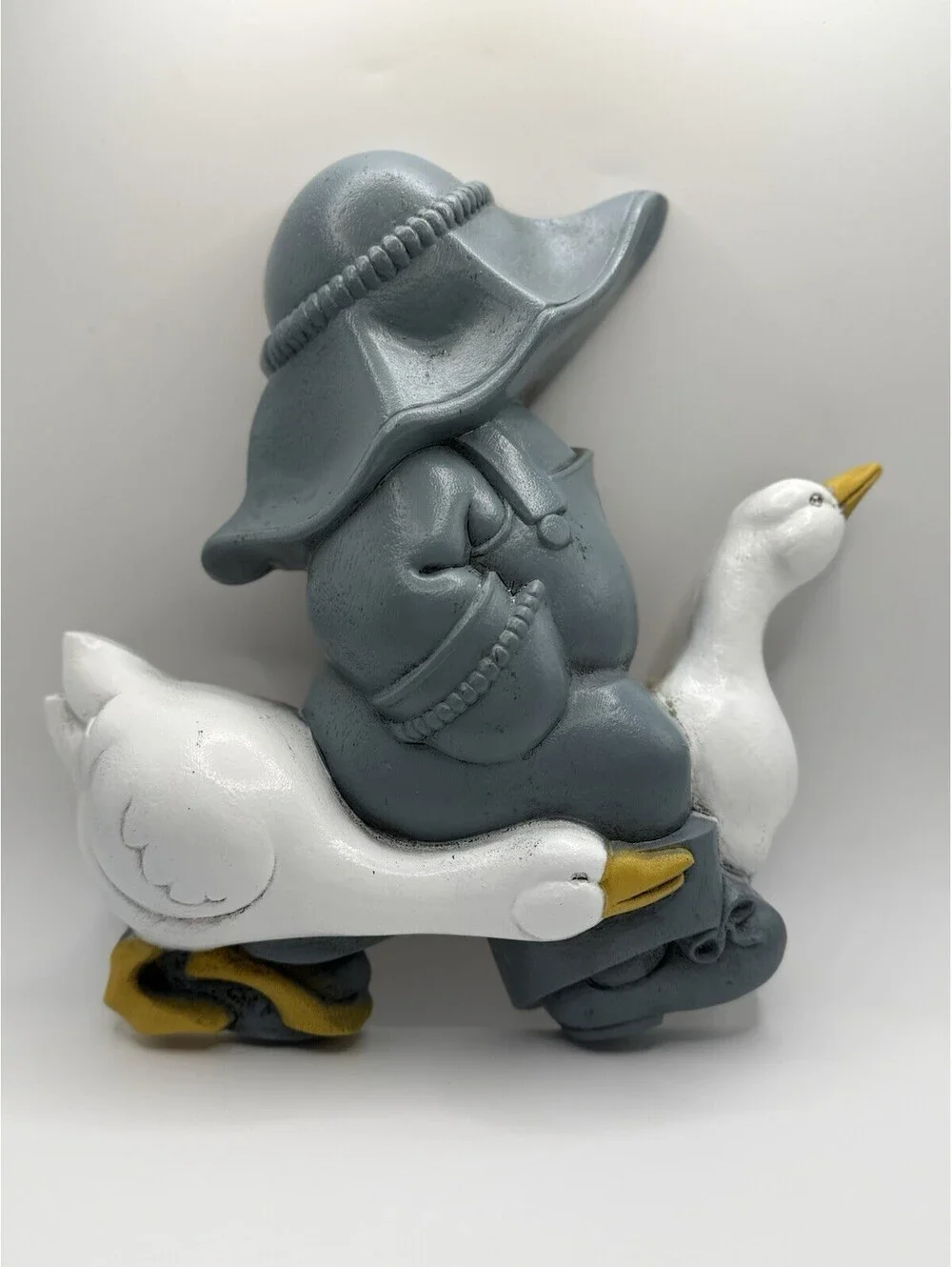 Vintage Burwood 90s Style Country Duck Boy & Country Duck Girl Wall Plaques Set